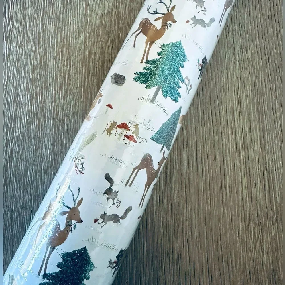 Christmas Woodland Animals Glitter Lady Jayne Wrapping Paper Gift Wrap